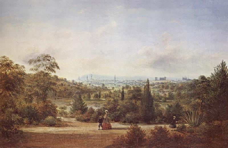 Henry Gritten Melbourne from the Botanical Gardens Germany oil painting art